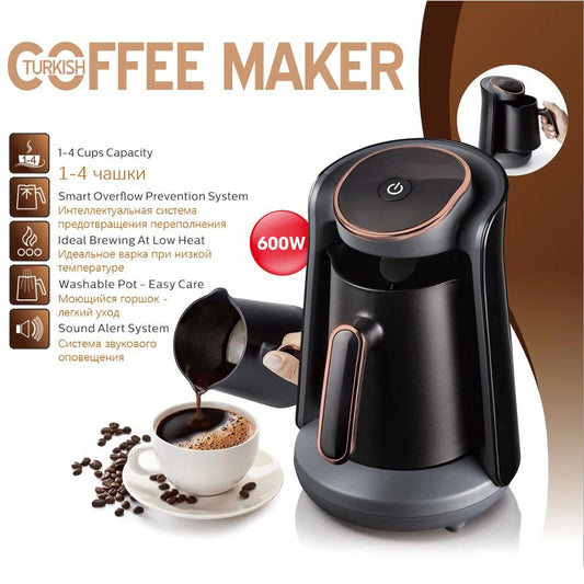 600W Coffee Maker 0.5L Coffee Pots Moka Pot Semi-automatic Turkish Coffee Maker Thermal Cup Mini Coffee Machine Office