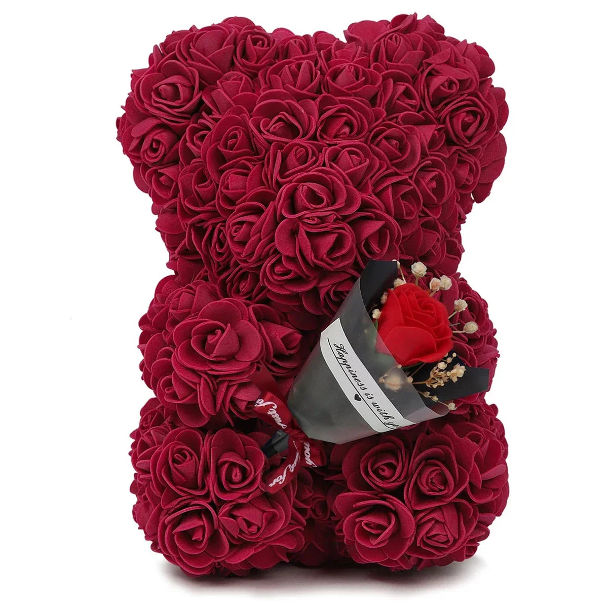 1pc Fleur Artificielle Rose Éternelle Ours en Peluche pour Maman Fête des Mères Anniversaire Saint Valentin Anniversaire Cadeaux et Décorations