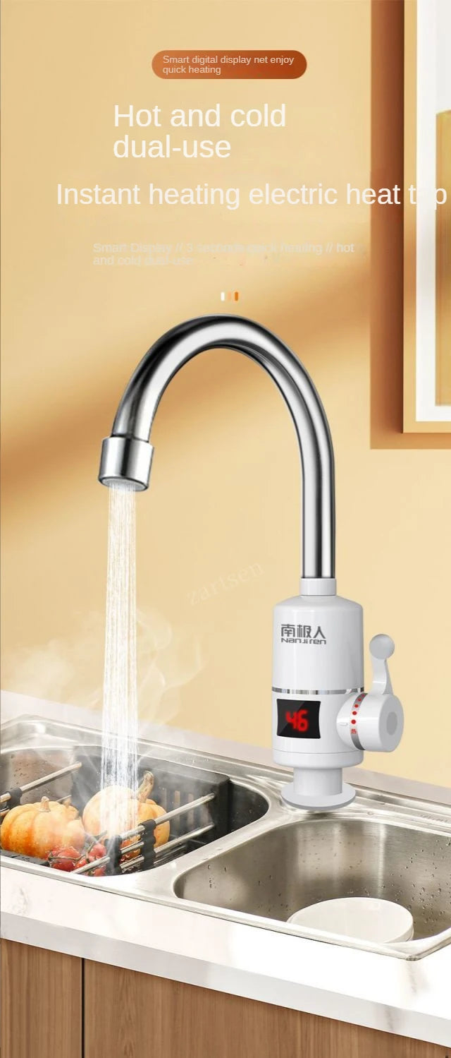 Electric Kitchen Water Heater Tap Instant Hot Water Faucet Heater Cold Heating Faucet Tankless Instantaneous Water Heater