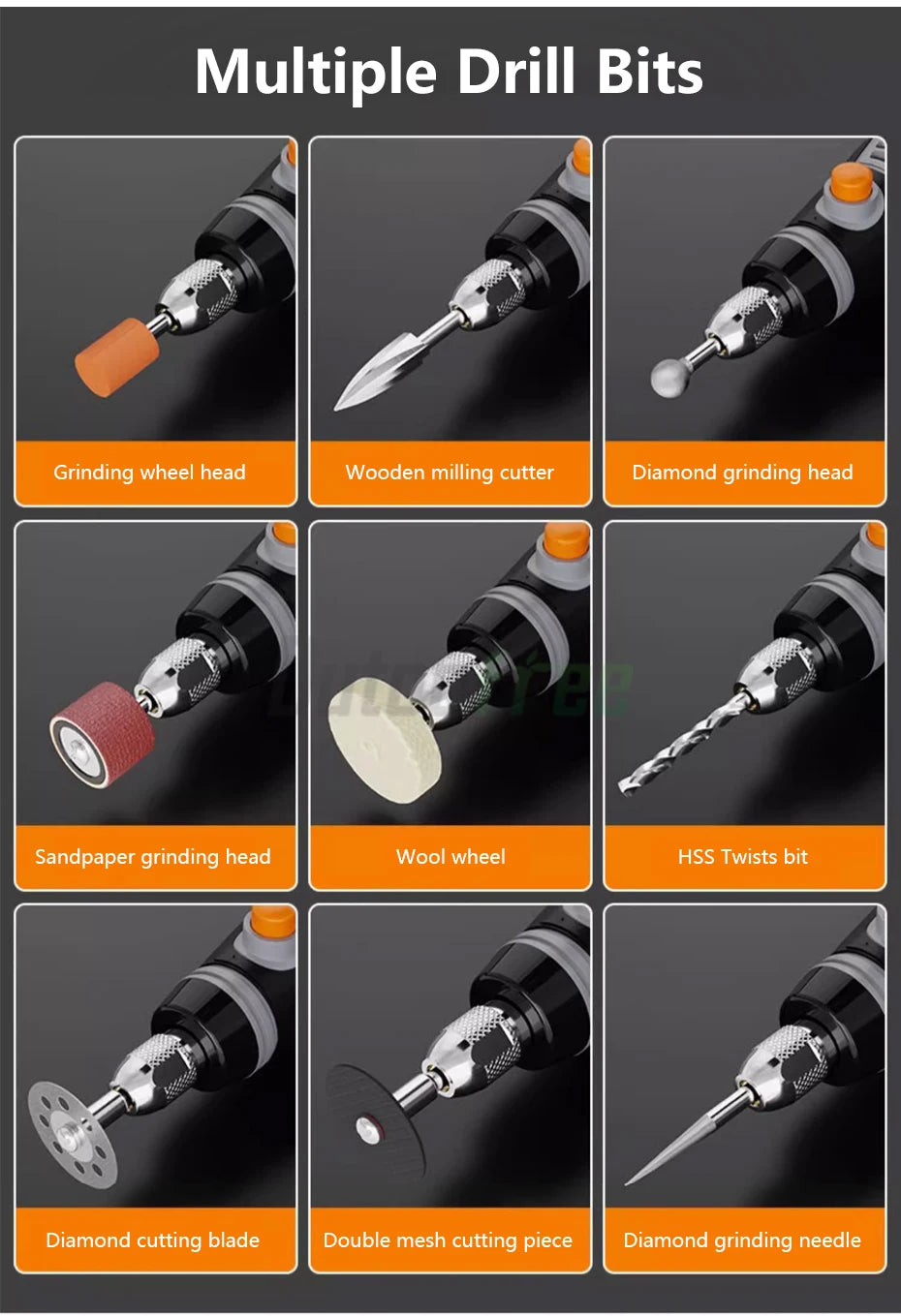 35W USB Cordless Rotary Tool Dremel DIY Mini Drill Engraving Pen Electric 3 Speed Mini Wireless Drill Set 8500r-21000r/min