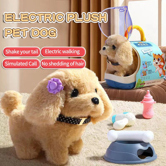 Electric puppy that walks and barks, infant and toddler toys, baby export gifts, educational toys for children aged 4-6 years