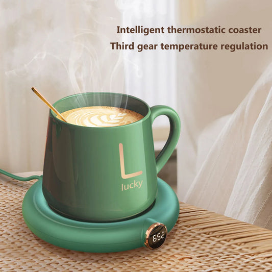 Electric Coffee Mug Heater Coaster Constant Temperature Milk Hot Plate Lightweight Coffee Cup Warmer Adjustable for Home Office