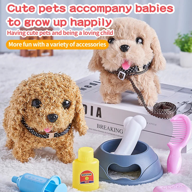 Electric puppy that walks and barks, infant and toddler toys, baby export gifts, educational toys for children aged 4-6 years