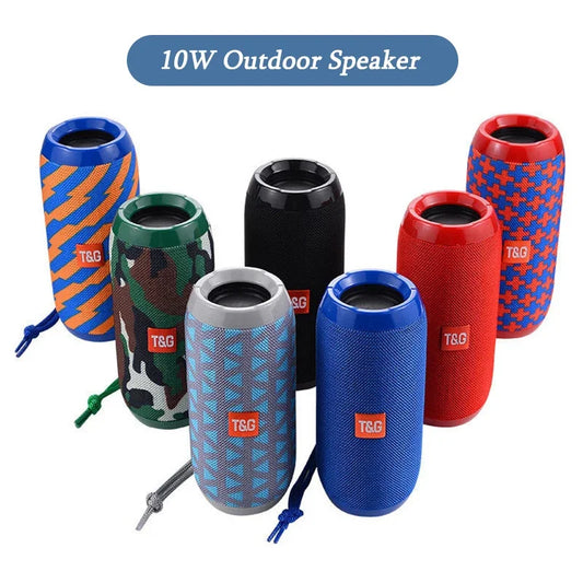 TG117 Portable Bluetooth Speaker Outdoor Wireless Woofer Free Call /FM/TF Card/USB Flash Drive Connect Mobile Phone/Tablet/TV