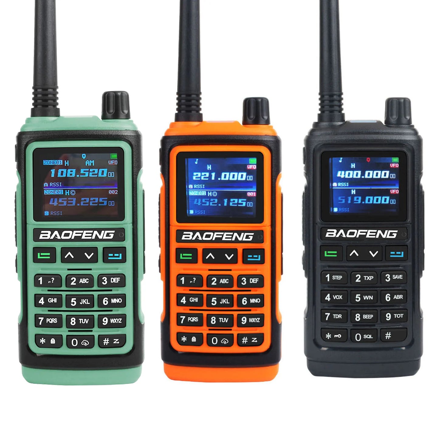 Baofeng UV-17Pro GPS Talkie Walkie 108-136MHz Air Band VHF UHF 200-260MHz 350-355MHz Radio FM Six Bandes Fréquence Copie Étanche