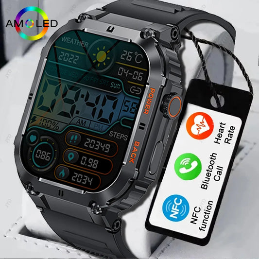 Men Smart Watch Blood Oxygen Blood Pressure Heart Rate Sleep Monitoring Ai Voice/Bluetooth Call Smart Voice Assist Ip68 Movement